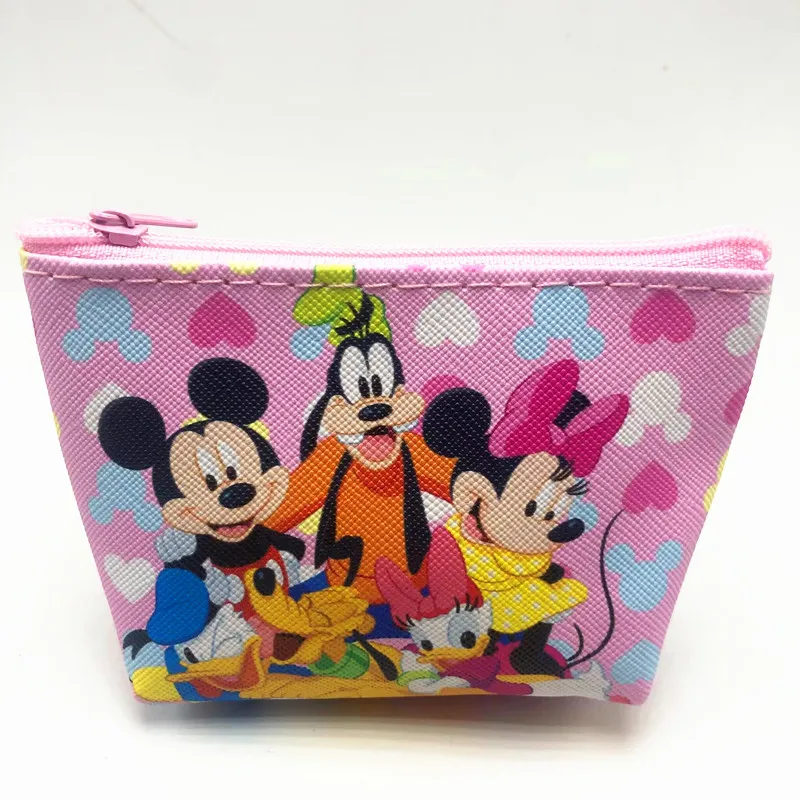 Dompet koin Disney Mickey Mouse untuk wanita, dompet koin kartun Minnie Mouse Portabel, tempat kartu ID, tas penyimpanan kunci Kawaii, hadiah