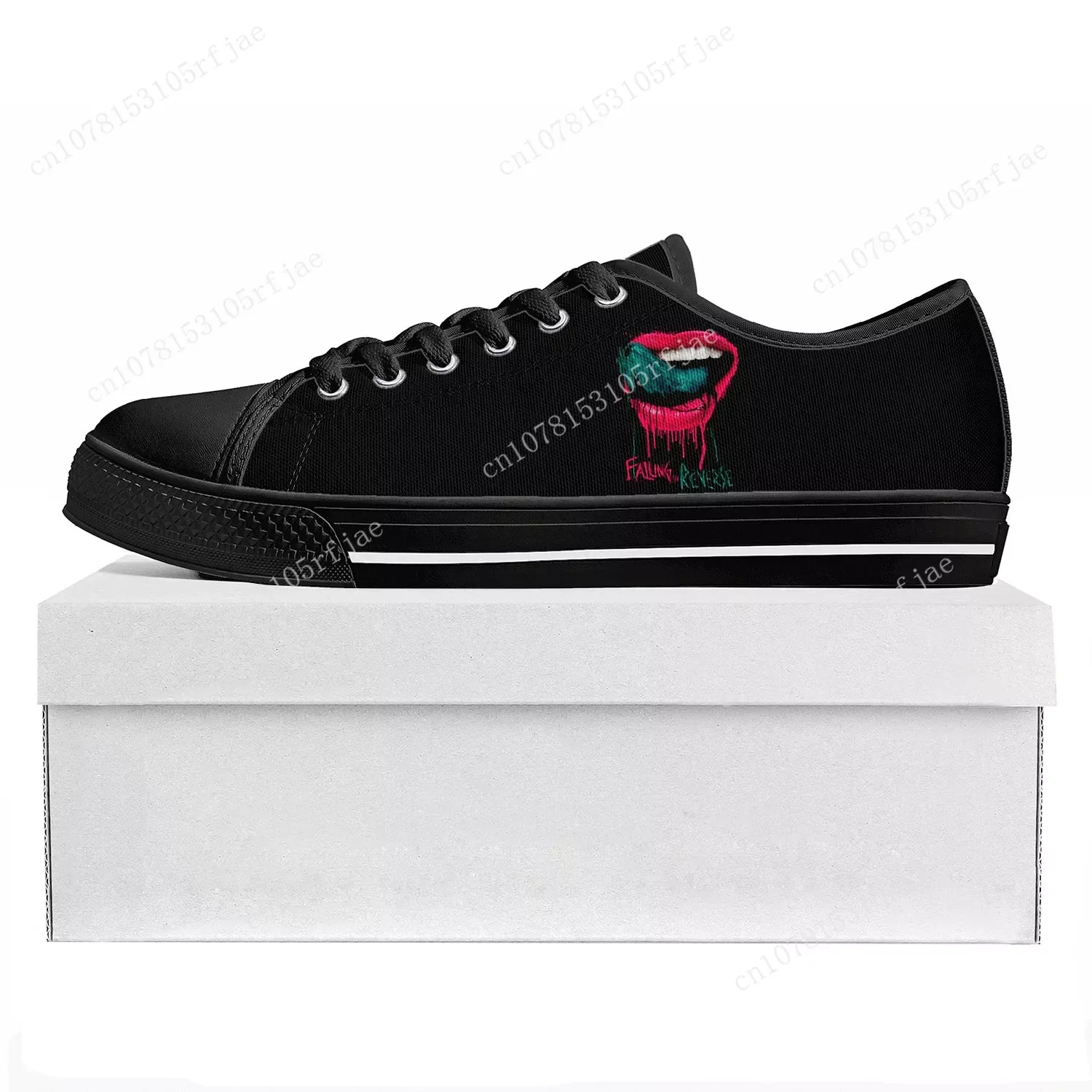 

Falling In Reverse Low Top Punk Rock Band High Quality Sneakers Mens Womens Teenager Custom Shoe Couple Canvas Sneaker Shoes