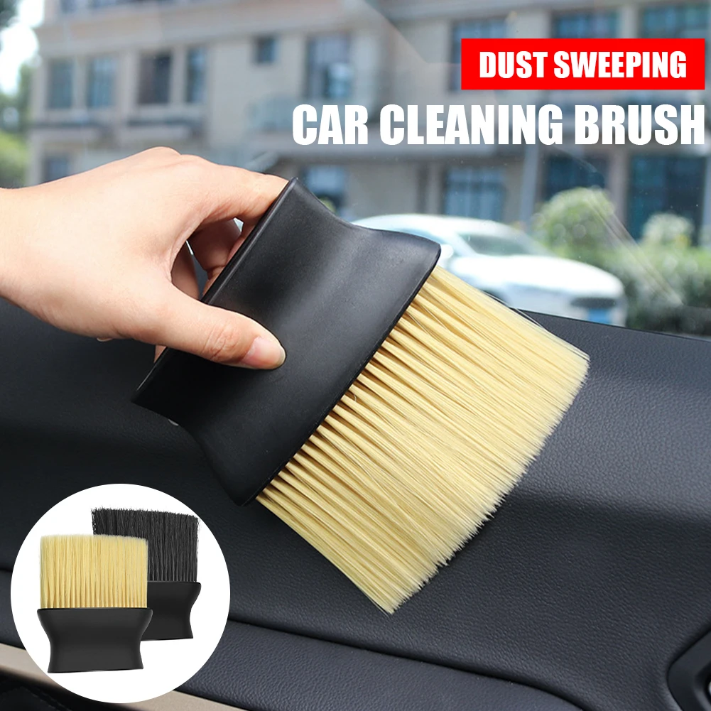 Soft Nylon Car Air Conditioner Cleaner Brush Air Outlet Cleaning Brush Car Detailing Brush Dust Keyboard Cleaning Brush Tools