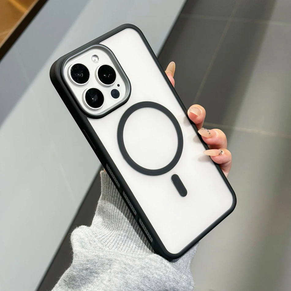 Чехол Magsafe для iPhone 16, 15, 14 Pro Max Plus 13, 12, 11, чехлы с магнитной беспроводной зарядкой, матовый жесткий чехол с рассеиванием тепла