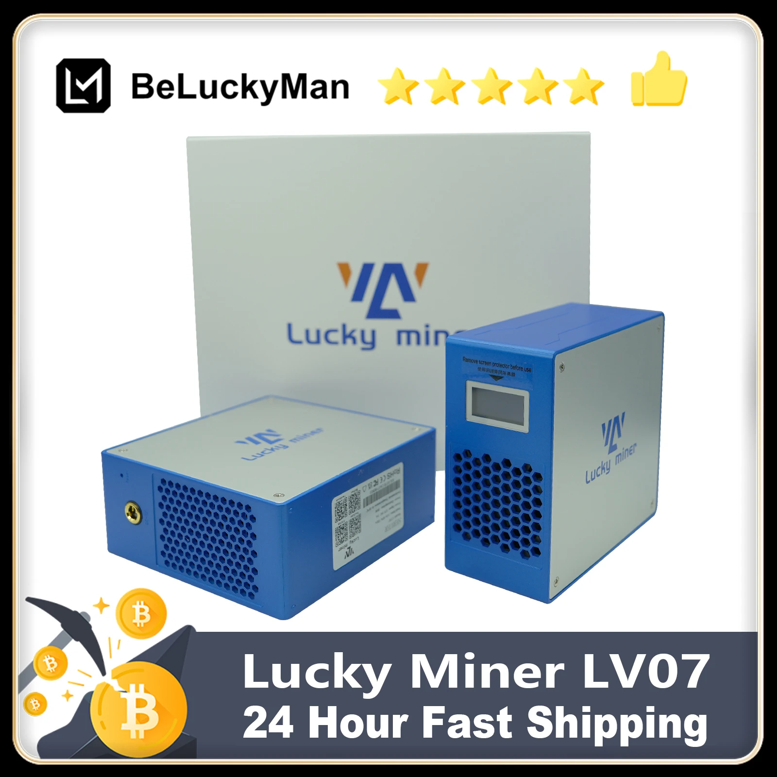 

Lucky miner v7 WIFI Bitcoin Miner 1TH/S BM1366 SHA256 25W btc майнер для домашнего использования Машина лотерейный майнер asic Mining Криптополучение