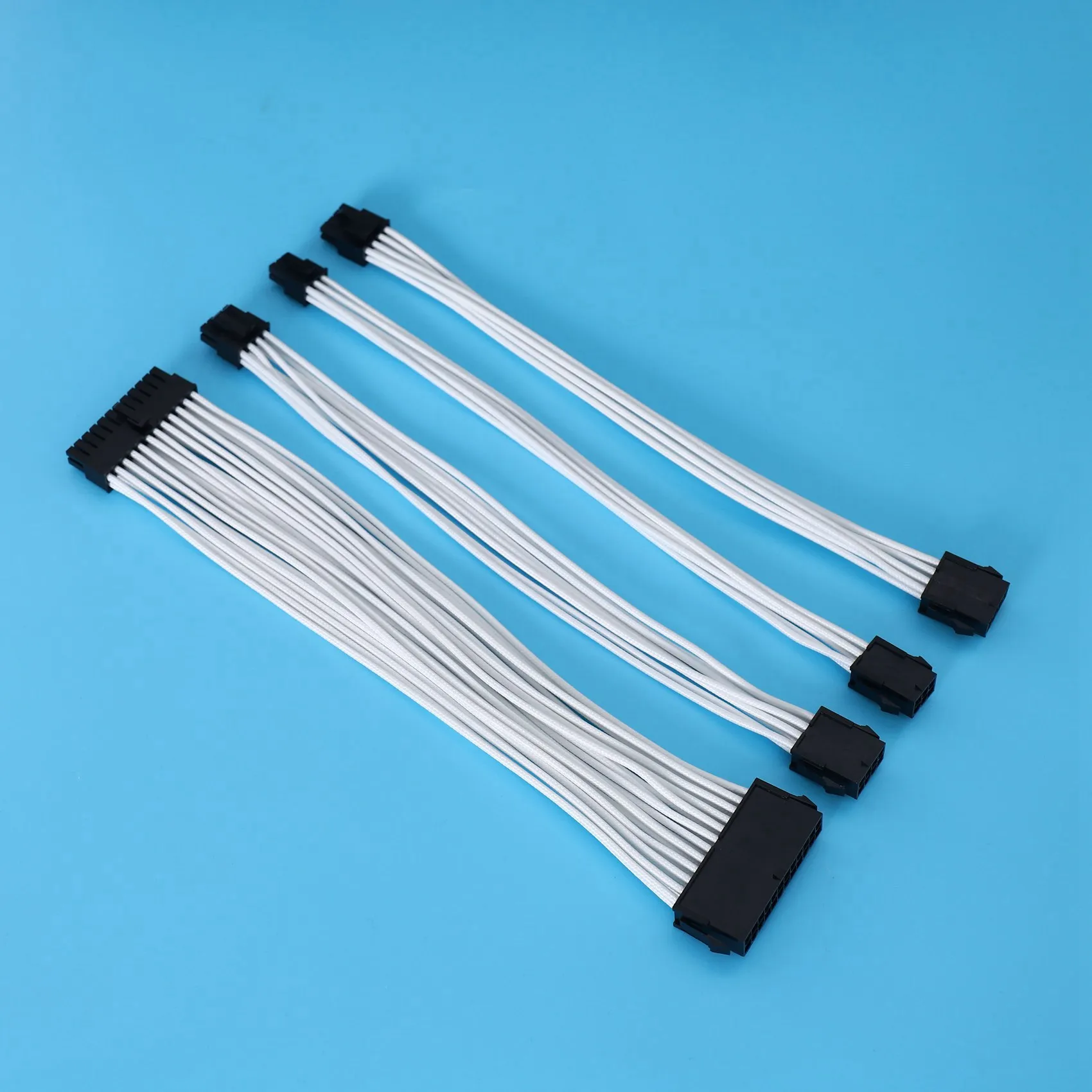 Leading-2X Basic Extension Cable Kit, 2Pcs Atx 24Pin/Eps 4+4Pin/Pci-E 8Pin/Pci-E 6Pin Power Extension Cable