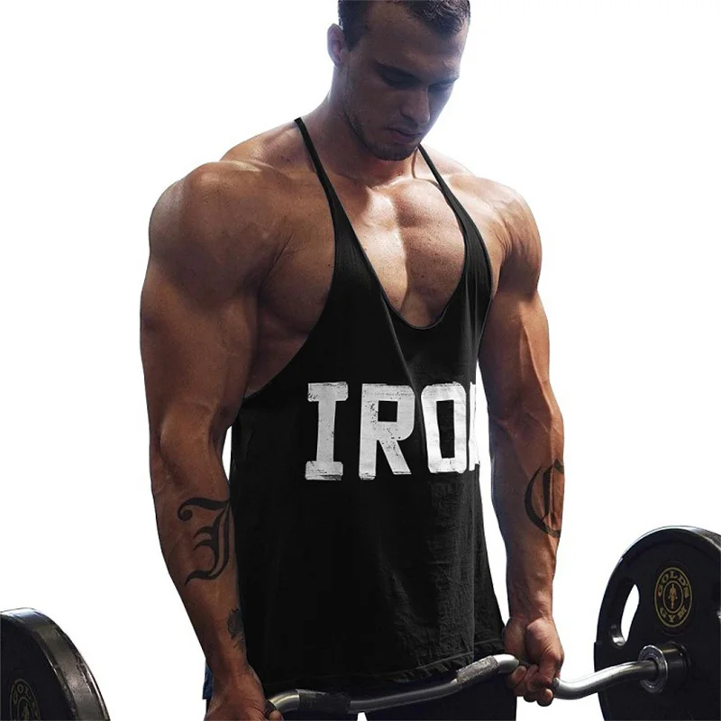 Men\'s 100% Cotton Workout Gym Tank Top Muscle Sleeveless Sportswear Bodybuilding Training Fashion Sports Shirts Plus Size Vest