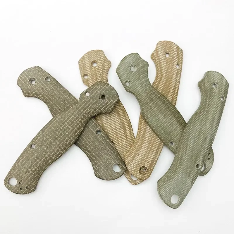 A pair Spider C81 Blade Handle Patch Spider Micata Material Spyderco Paramilitary 2 handle