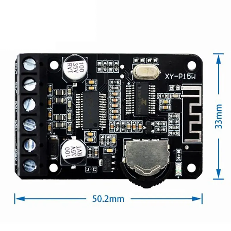 XY-P15W Bluetooth 5.0 Amplifier Board DC 8V 12V 24V 10W 15W 20W Power Amplifiers Audio Stereo Digital AMP Sound Board connector