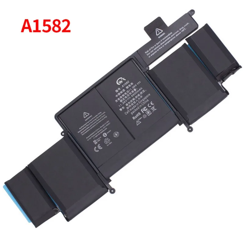 بطارية كمبيوتر محمول 11.42 فولت 6600 مللي أمبير في الساعة A1582 لأجهزة Apple Macbook Pro 13 "A1502 2013 2014 2015 بديلة ضمان لمدة 12 شهرًا #1