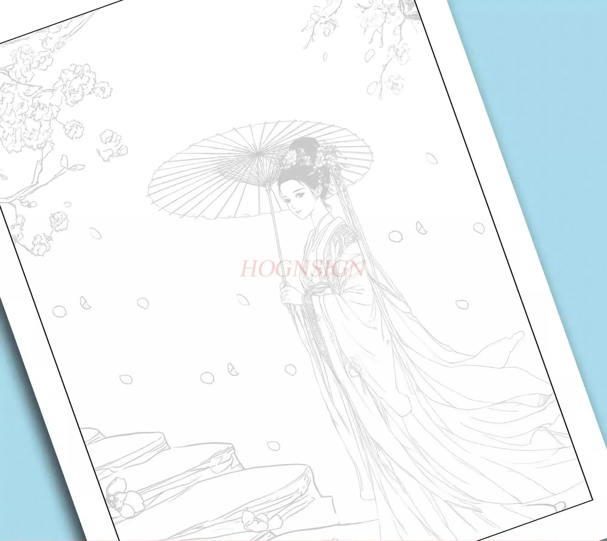 1book Introduction to Chinese Painting White Painting Sketchbook, Chinese Painting Style, Gongbi Painting Sketchbook, Practice