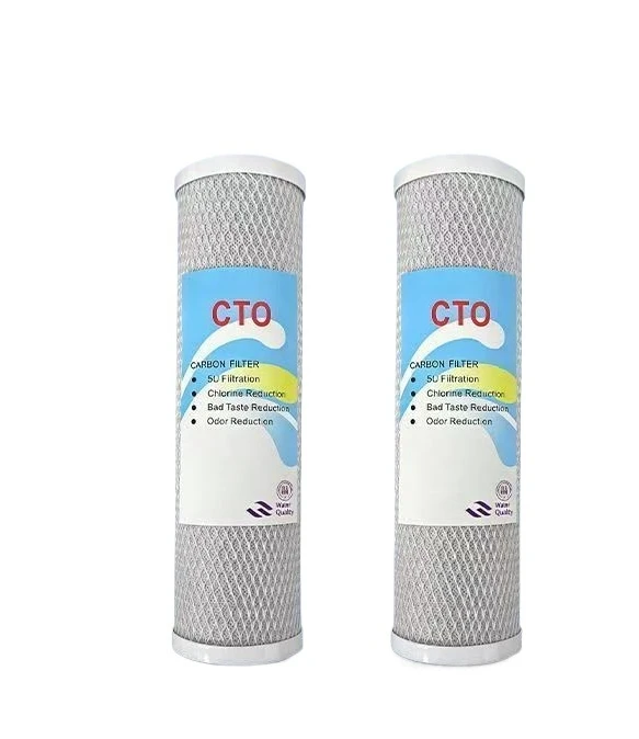10 x 2.5 Inch Carbon Block Water Filter Cartridge, Activated Carbon Replacement for Whole House Water Filtration System