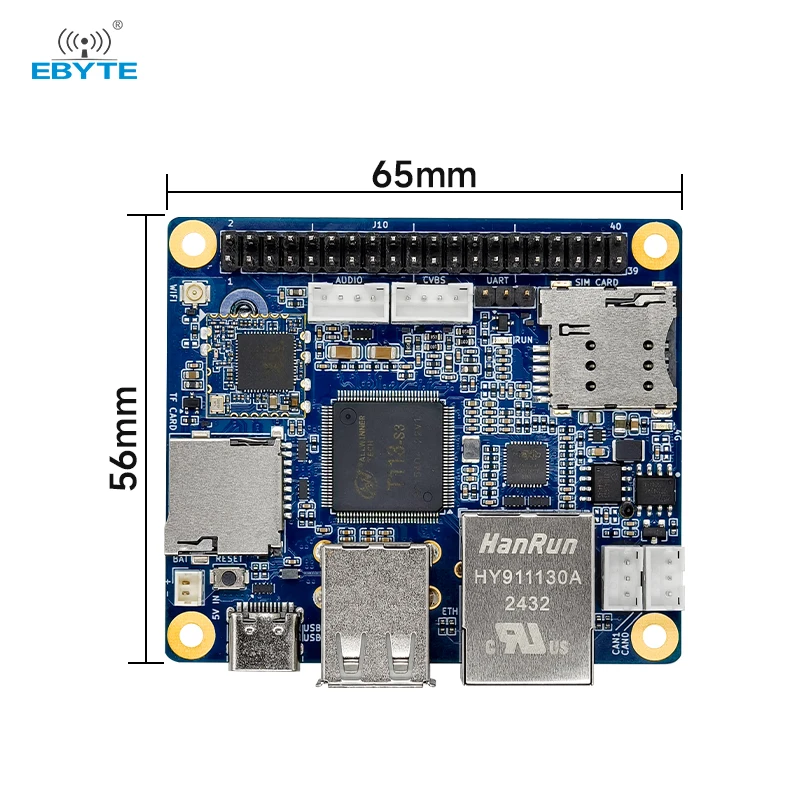 T113-S Single Board Computer 128/256MB DDR3 8GB eMMC EBYTE ECB31-PB1E8-I ECB31-PB2E8-I ARM Embedded High Cost Performance