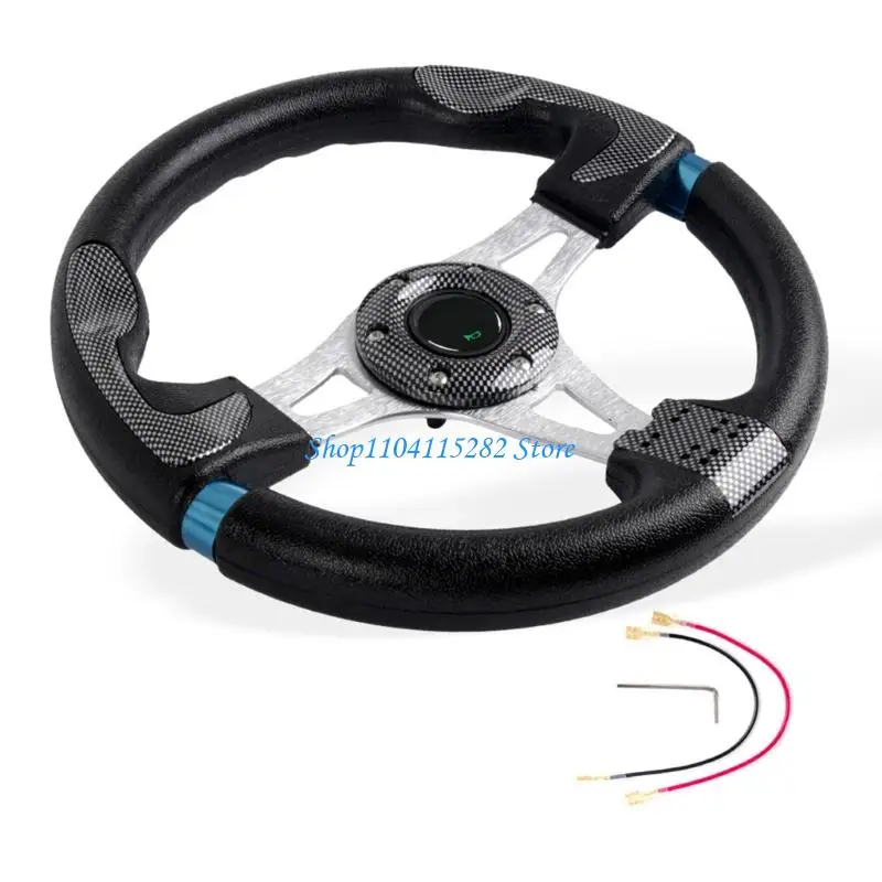 

Non Slip 13 Inch Universal Auto Steering Wheel Ergonomic Design Easy Mounting Enhancing Driving Experience Lightweight