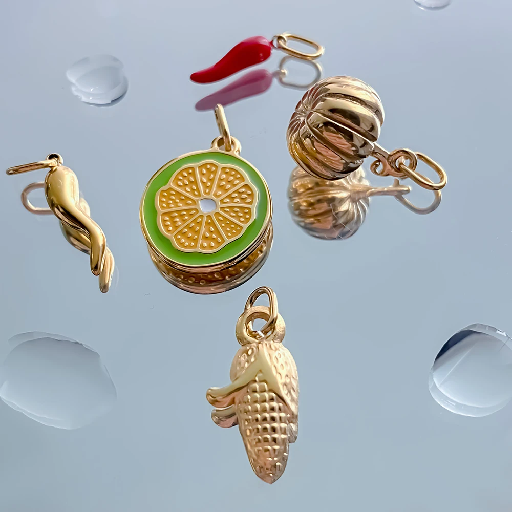 Playful Enamel Vegetable Charms for DIY Jewellery Making