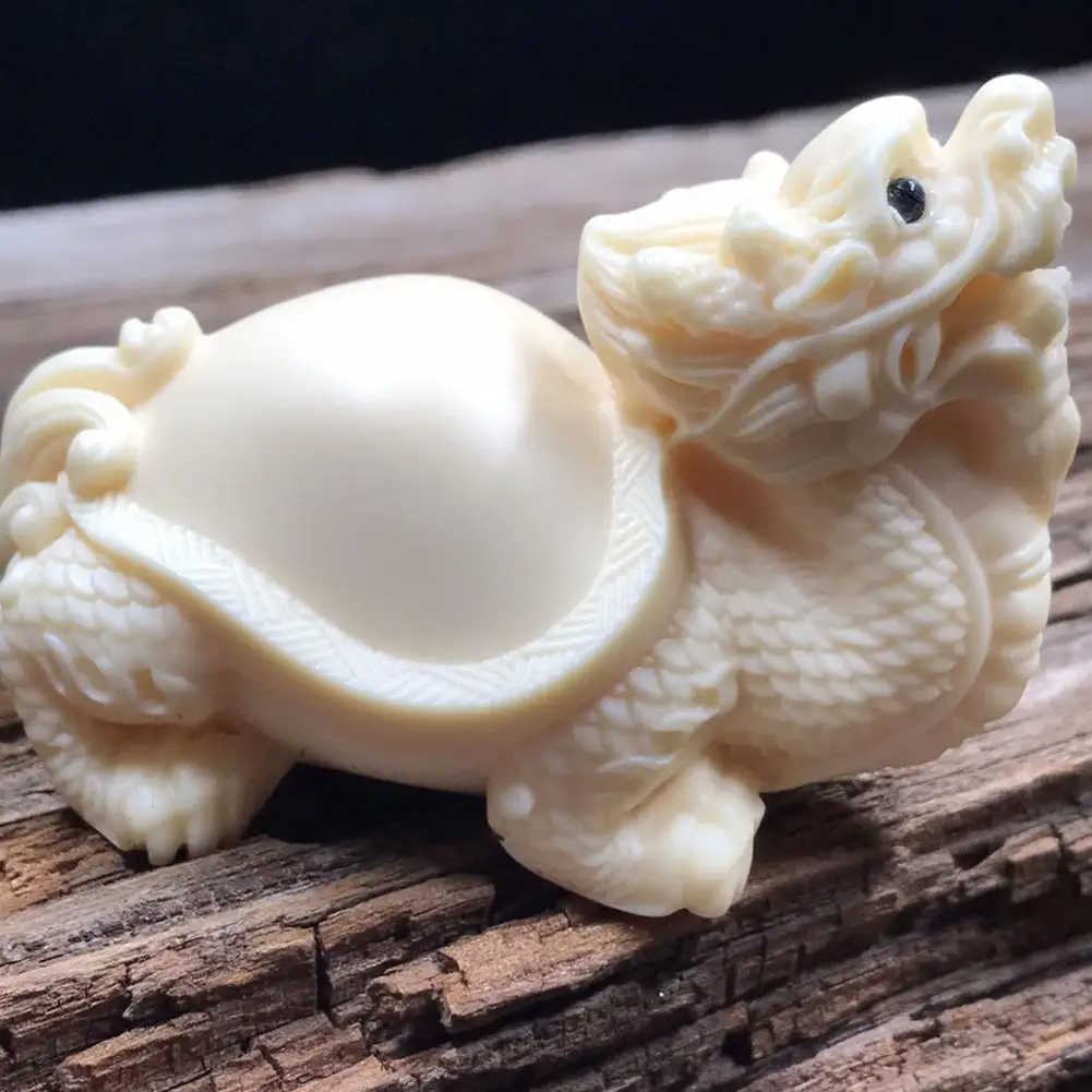 Handcrafted Dragon Turtle Decor Handmade Lucky Dragon Tortoise Tea Pet Statue for Office Room Decor Kung Fu Tea for Tea for Home image 4