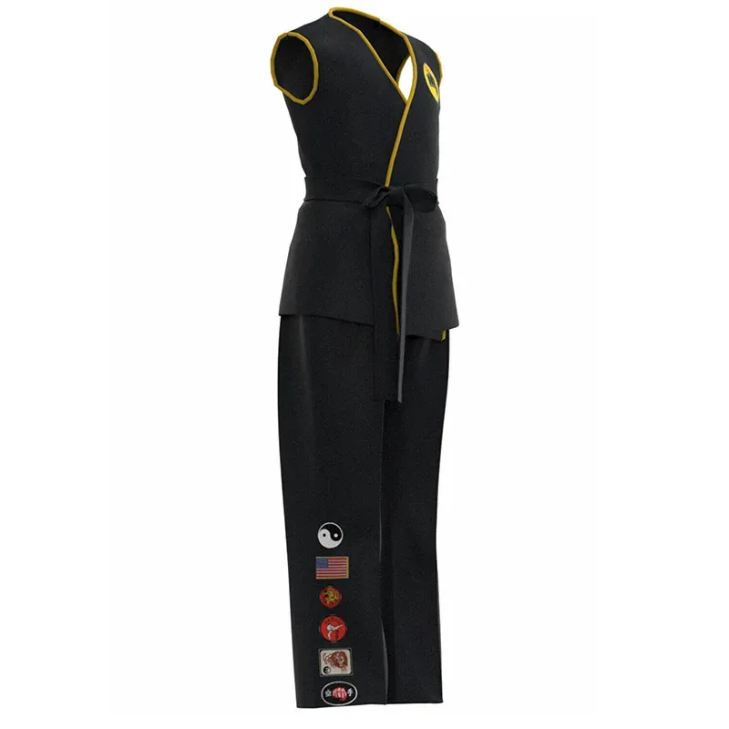 

CyThe Karate Cosplay Costume Sleevless Karate Outfits Cobra Kai Adult Kids Halloween Costumes