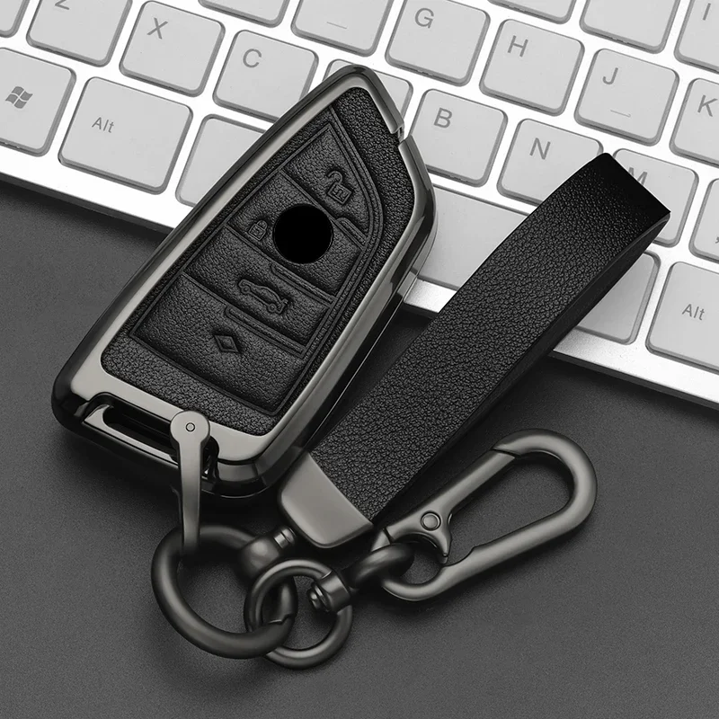 

Alloy Style Car Key Case Cover Shell For BMW X1 X3 X4 X5 X6 F15 F16 F48 G30 G38 525 540 740 1 2 5 7 Series Key Protector Case