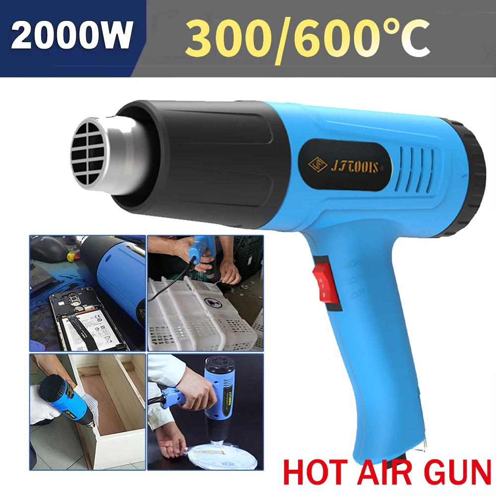 

2000W Hot Air Gun Mini Heat Gun Thermal Blower Shrink Wrapping Construction Dryers for Shrinking PVC,Paint,Crafts,110V/220V