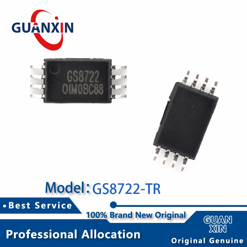 

100% New 5PCS GS8722-TR SSOP-8 Marking GS8722