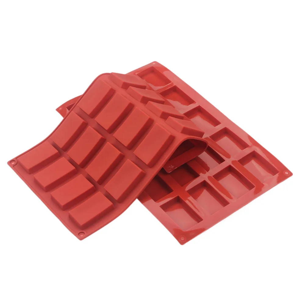 Hot Selling 20 Hole Rectangular Silicone Chocolate Mold Manual Biscuit Mold Bean Paste Cake Mold Kitchen Ice Tray Baking Tools
