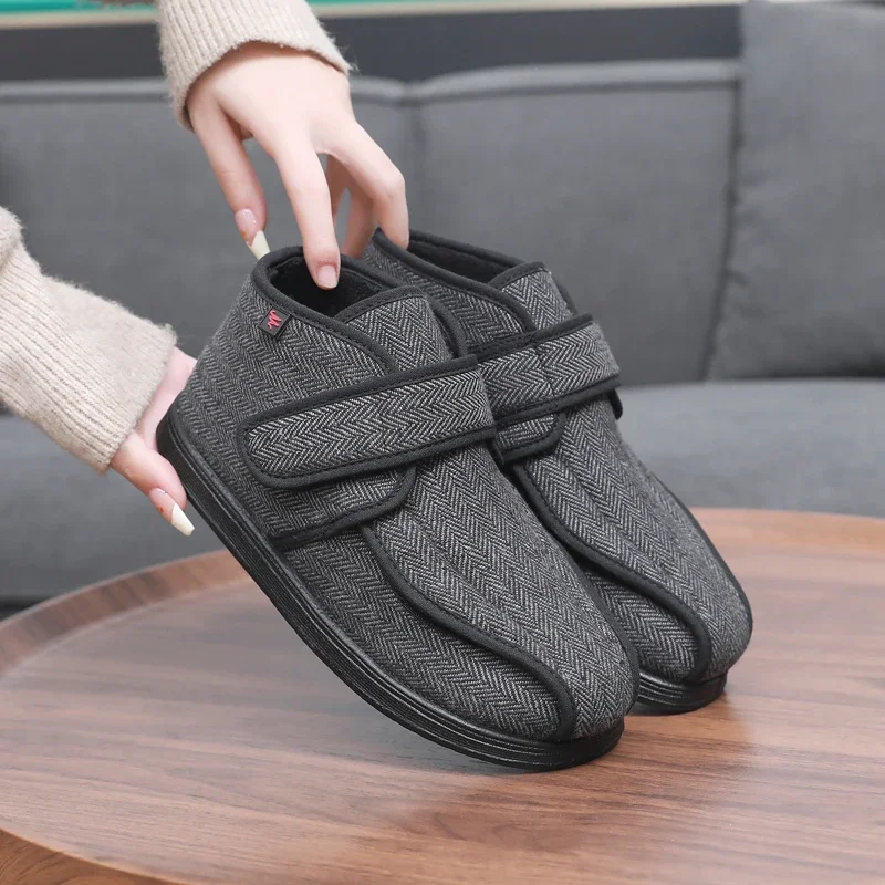 New winter warm parents cotton shoes widen and fat swollen deformed feet can wear comfortable shoes