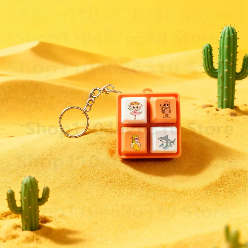 

Новый Tralalero Tralala Tungtungtungtung деревянная палочка для мужчин, 4-кнопочный брелок, кулон, мем Brainrot, аниме, периферийный декор, подарочные игрушки