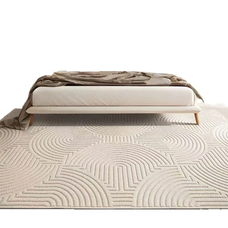 

Cream wind diatom silk living room carpet waterproof and anti-fouling solid color coffee table blanket thickened advanced sense