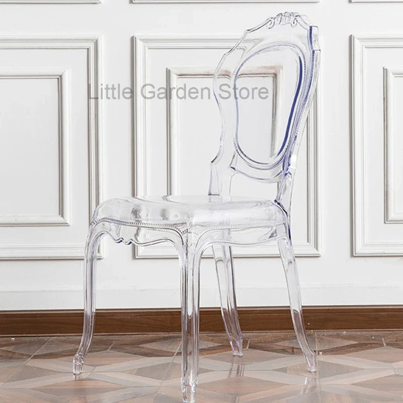 Vintage Jardin Chairs Modern Black Designer Banquet Chairs Acrylic Transparent Poltronas Confortaveis Para Sala Loung Furniture