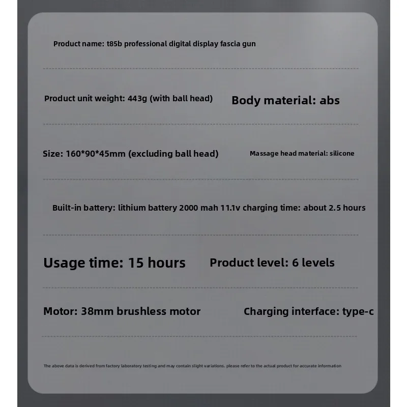 Fascia Gun Mini Professional Silent Brushless Digital Display Home Fitness Muscle Relaxation Massage Fascia Gun