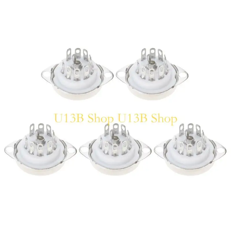 U13B Upgrades 9 Pin Tube Base Double Gold Tins Plate Terminals for Sound Amplifiers