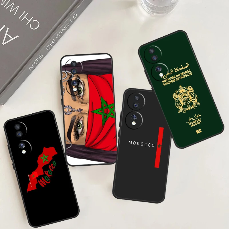 Maroc Morocco Flag Case For Honor X8b X9b X8a X9a X6a X7a X6 X7 X8 X9 Honor 90 Lite 70 50 Magic 5 6 Pro Cover