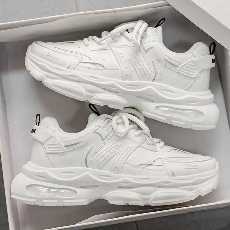 

Thin Heel Round Foot Men's Sneakers Original Walking Men's Casual Casual Casual Shoes High Quality Sport Idea Dropshiping