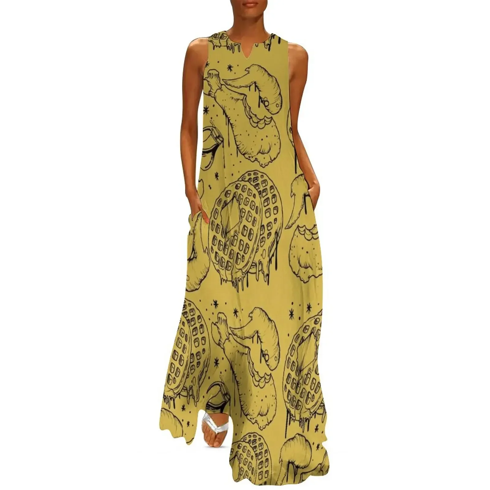 

Chicken waffles Long Dress dresses summer Dress