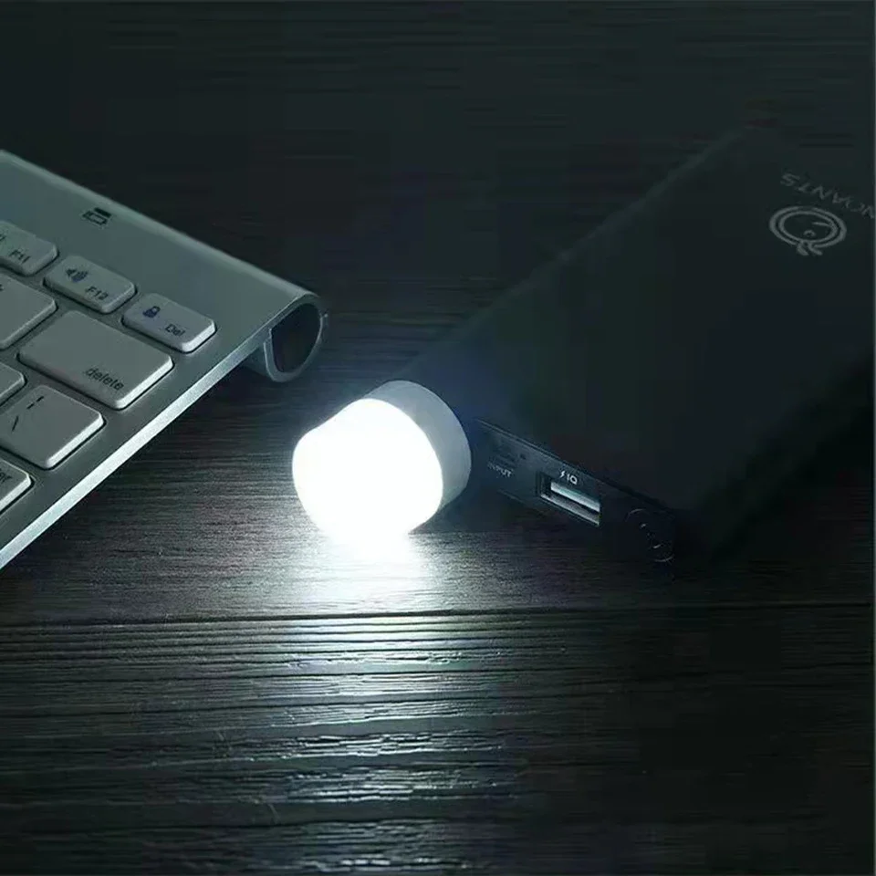 Mini lámpara de luz nocturna USB, luz de lectura de protección ocular, LED para banco de energía, PC, portátil, Notebook, luz nocturna