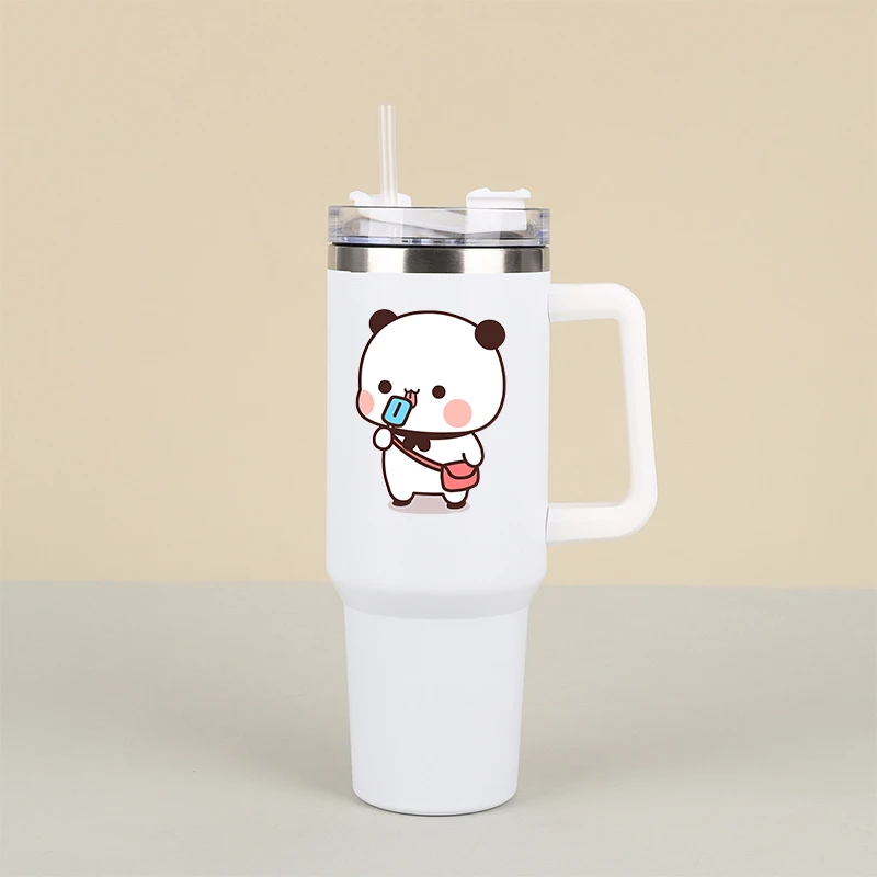 

Bubu Dudu Large Capacity Insulated Cup Yier Bear Panda 304 Stainless Steel Water Cup girl Cute Straw Cups with Handle Home Gift