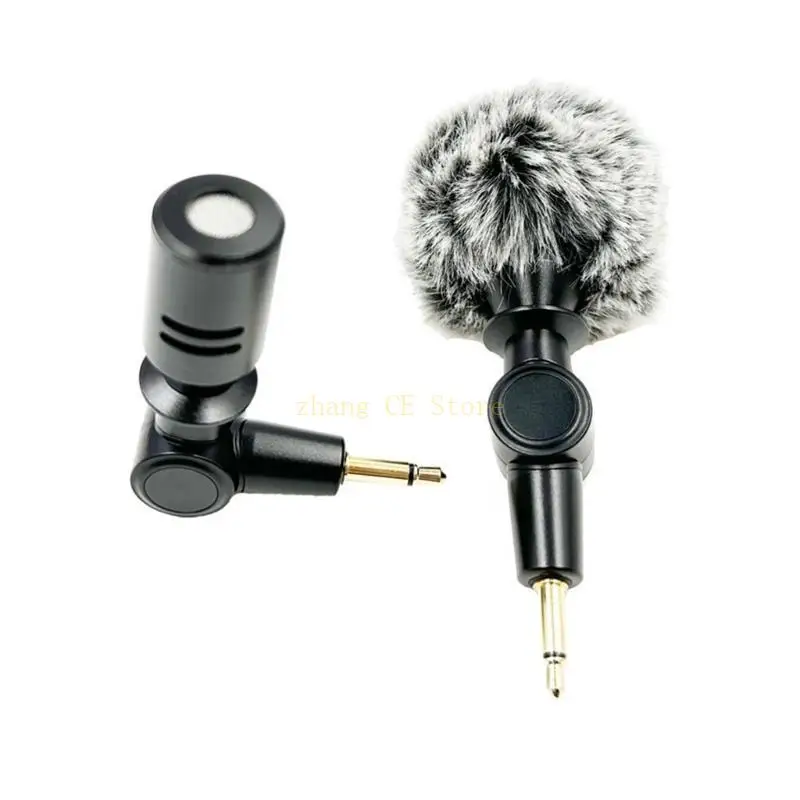 M5TD Mini Stereo Recording Microphone Mic With 3.5mm Vlogging Microphone For PC Laptop Notebook Smartphones Cameras