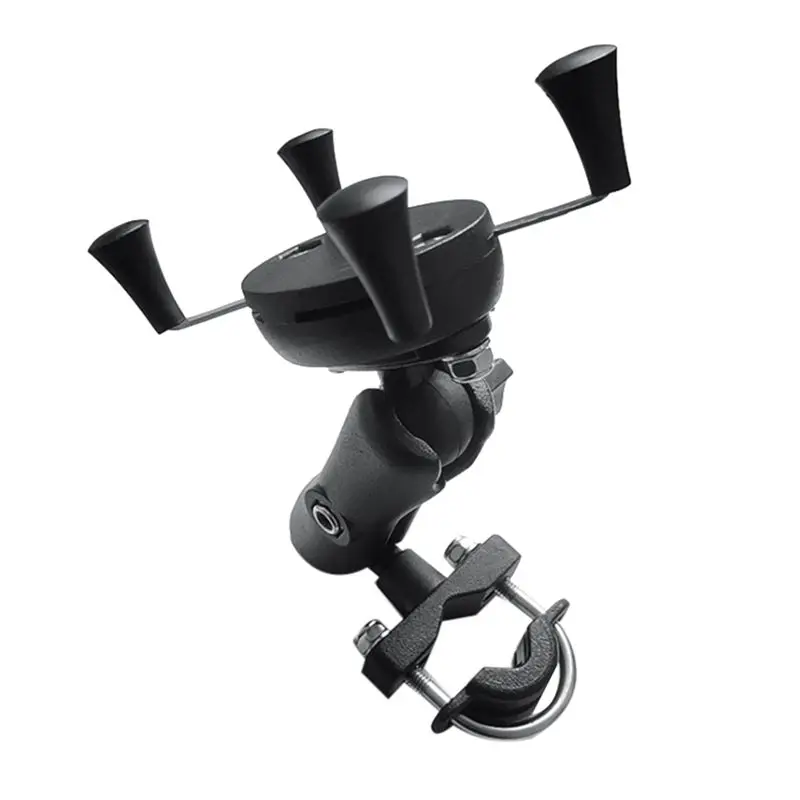 4X Motorcycle Handle Bar Rail Mount 37Mm Width U-Bolt Mounting Base With 1 Inch Ball For Gopro GPS Work For Ram Mounts
