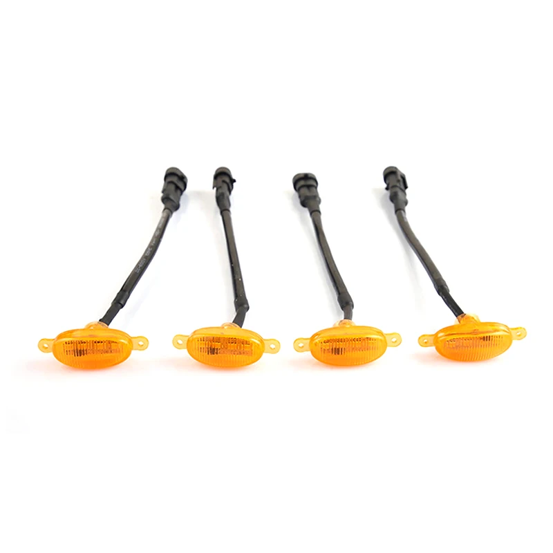 4Pcs/Set Front Grille LED Amber Light Grill Cover Yellow Lens Car Fit For Dodge Ram 1500 2021 2020 2019