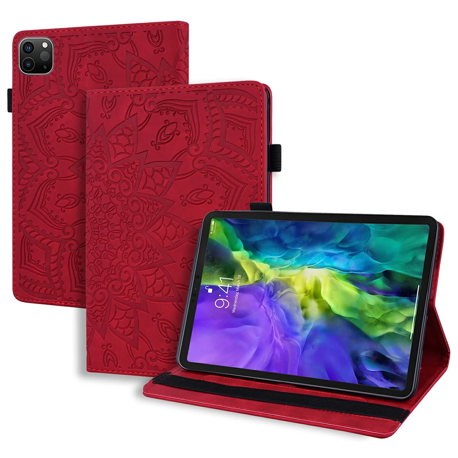 Tablet Case For iPad Air 11 (2026) / (2025) / (2024) / Air (2022) / (2020) / Pro 11 (2021) / (2020) / (2018) Imprinting Calf Lea