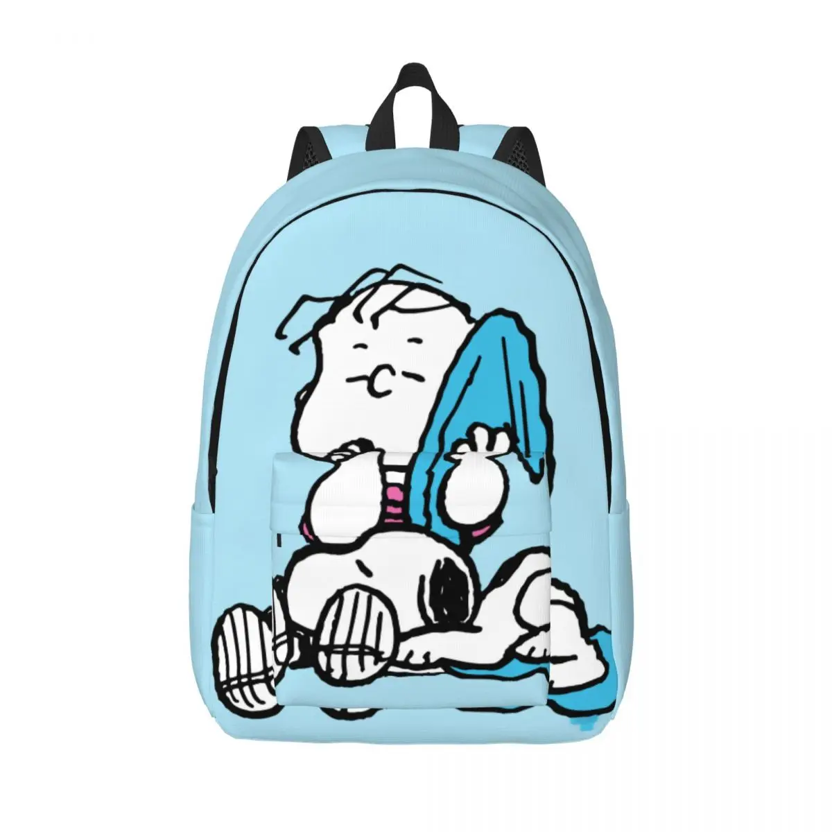 Linus & Snoopys Cool Backpack with Pocket Student Work Daypack for Men Women College Canvas Bags