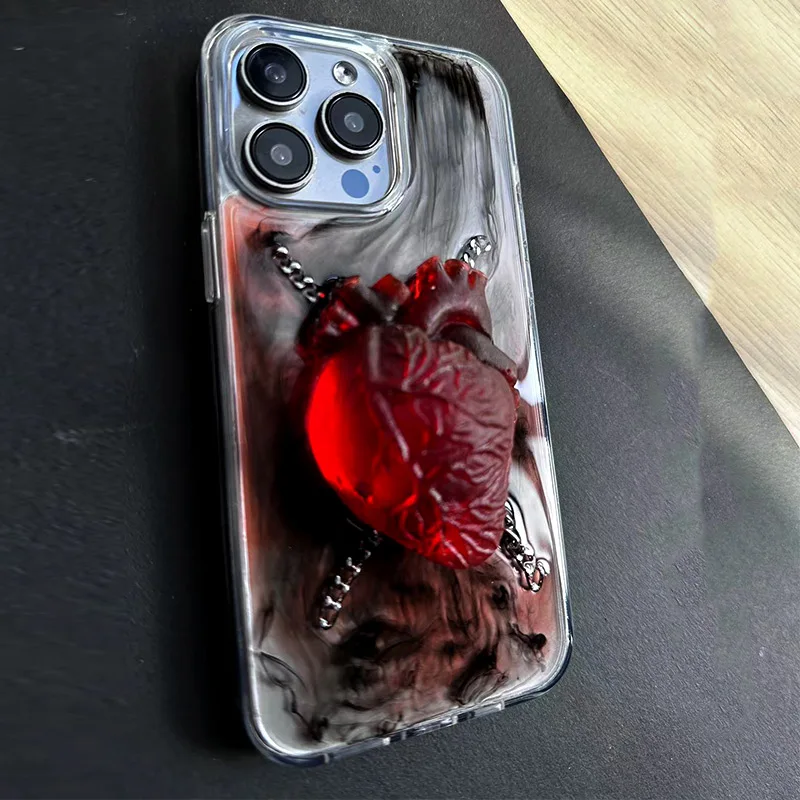 For Dark Myth Cthulhu Heart Apple 15 Pro Case Iphone 14 Promax High-End 16 Promax Hard Case 13 Niche Stereo 16 Pro Shockproof