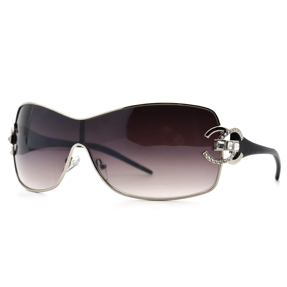 Fashion Sexy Sunglasses Women 2021 Crystal Diamond Oversized Lenses Gradient Sunglass Brand Designer Shades UV400 lunette femme