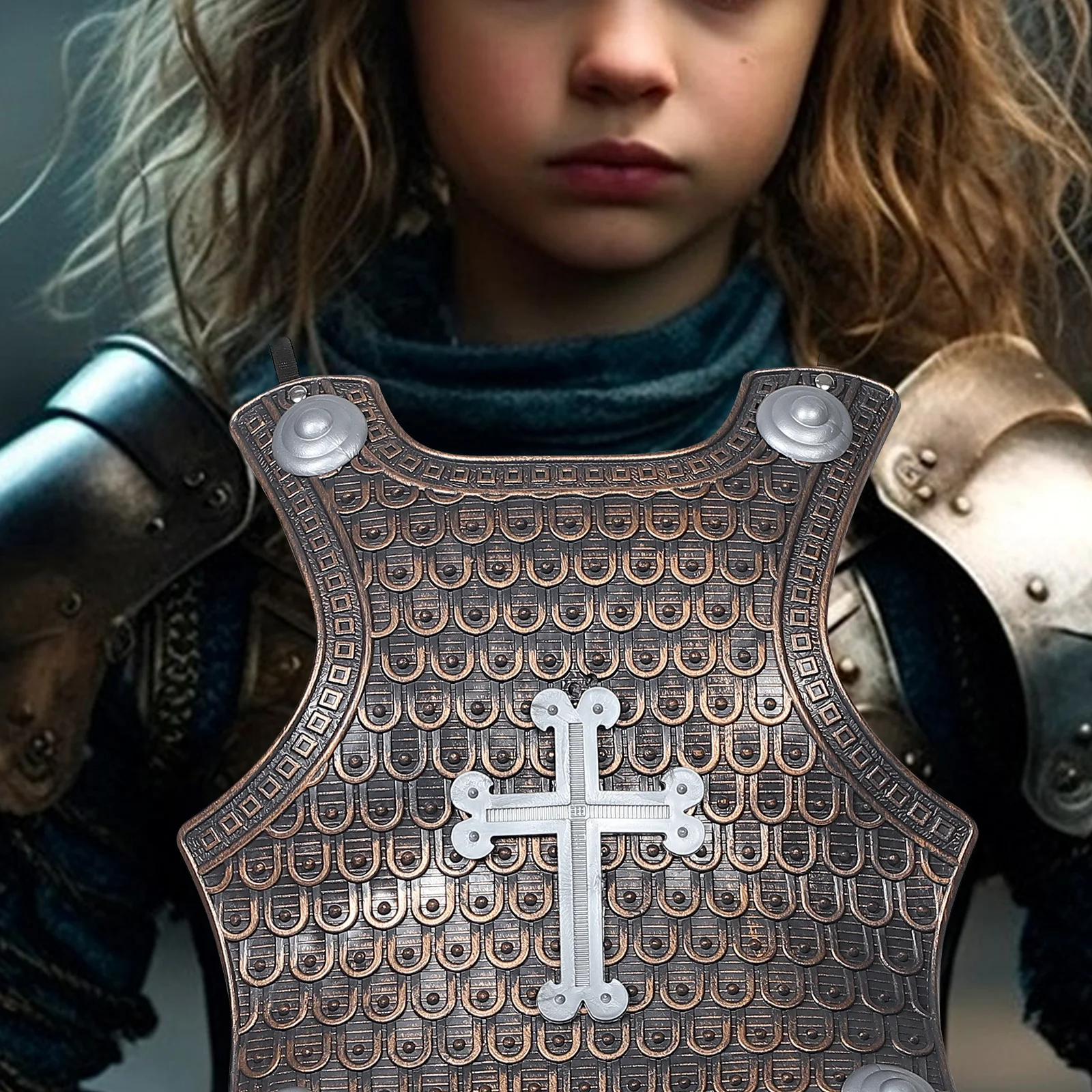 Rzymskie Zbroje dla Dzieci Starożytny Kostium Rekwizyt Plastikowy Strój Żołnierza Zbroja do Zabawy dla Dzieci Przebranie na Halloween Cosplay