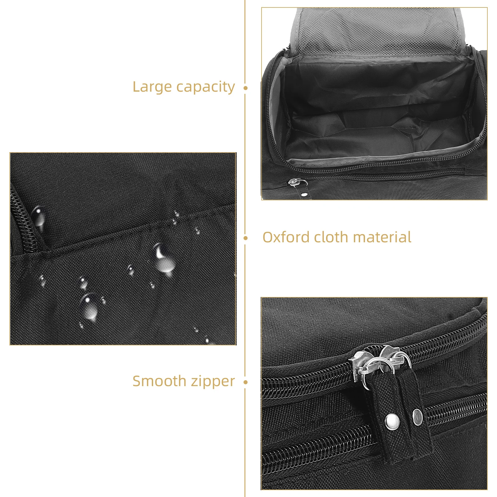 منظم أدوات الزينة المقاوم للماء للرجال بسعة كبيرة، مقصورات متعددة، غسيل تخزين أساسيات الحمام المحمول