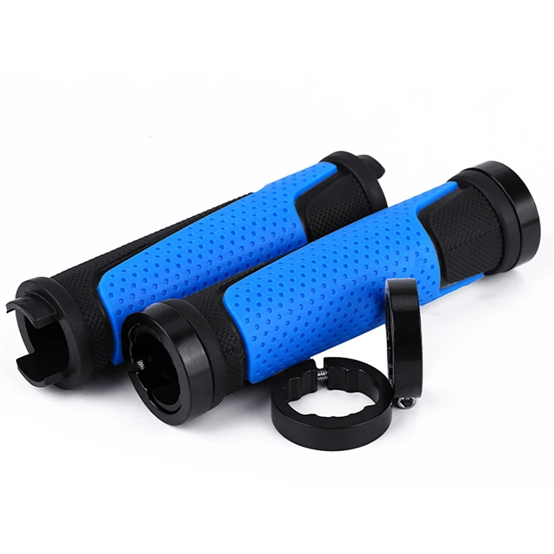 Mountain Bike Grips Non-Slip Durable Shock-Proof Rubber Fixed Gear Bicycle Handlebar Grip Cycling Parts