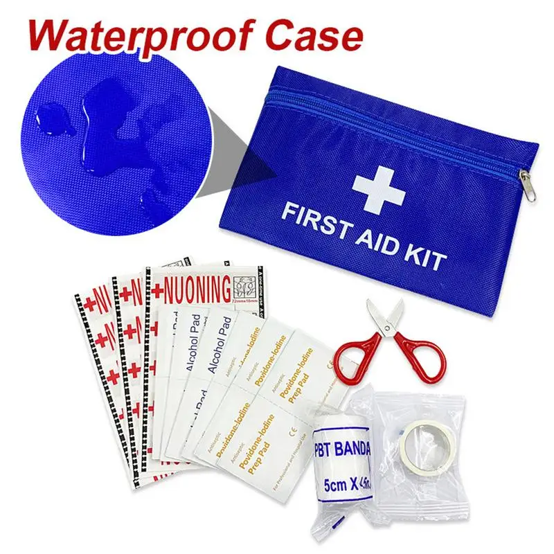 Portable Medicine Bag Survival Kit Emergency Bag Compact Waterproof Safety Supplies With Compartment 12pcs/set Medicine Kit