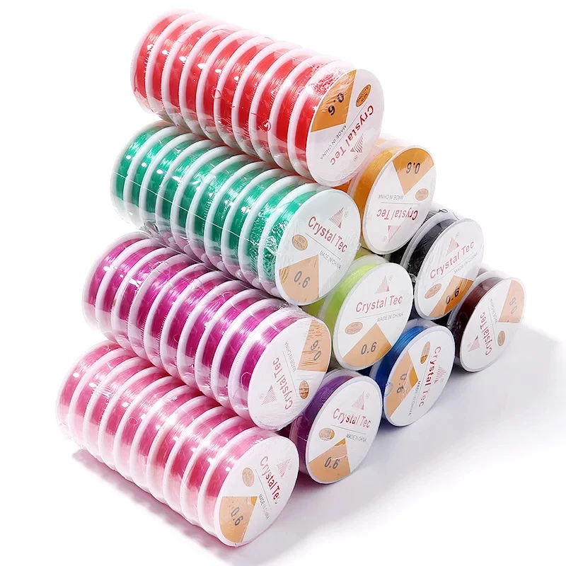 Transparent TPU Crystal Elastic Cord Colorful Round Elastic String Beading Thread DIY Bracelet Necklace Jewelry  Accessories
