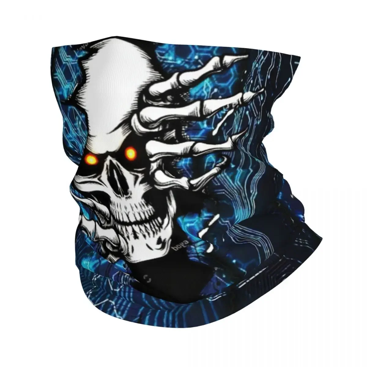 Vintage Horror Skull Bandana Neck Gaiter Printed Mask Scarf Warm Headwear Running Unisex Adult Breathable