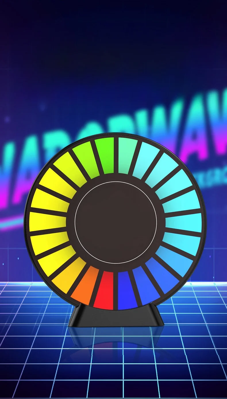 Coche Rgb magnético, captación de sonido activada por voz, luz de ambiente, luz de ritmo, luz colorida controlada por voz, fiesta familiar activa