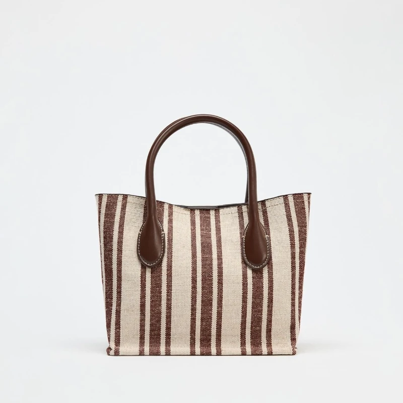 

STRIPED PRINT BAG, New Fashionable Design Handbag Purse For Women - Spacious Crossbody Satchel, Women's Luxury Small Totes