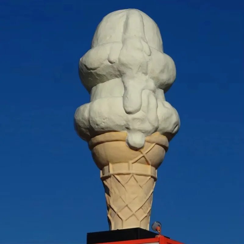 

Outdoor Garden Decoration Large Fiberglass Resin Cartoon Ice Cream Statue