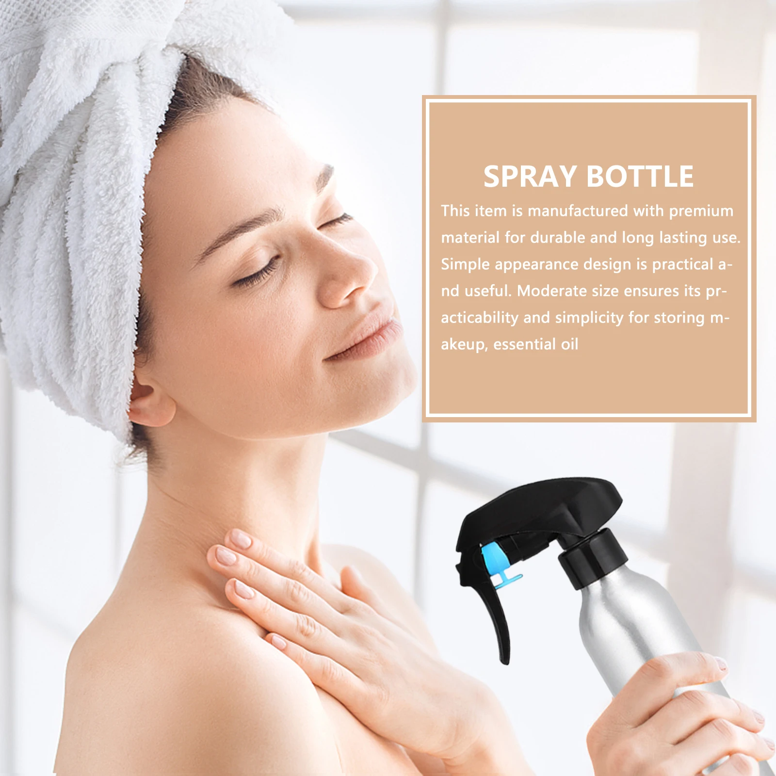 

1pc Refillable Bottles Aluminum Spray Empty Misting Hair Lotion Travel Practical Lightweight Portable Bottle