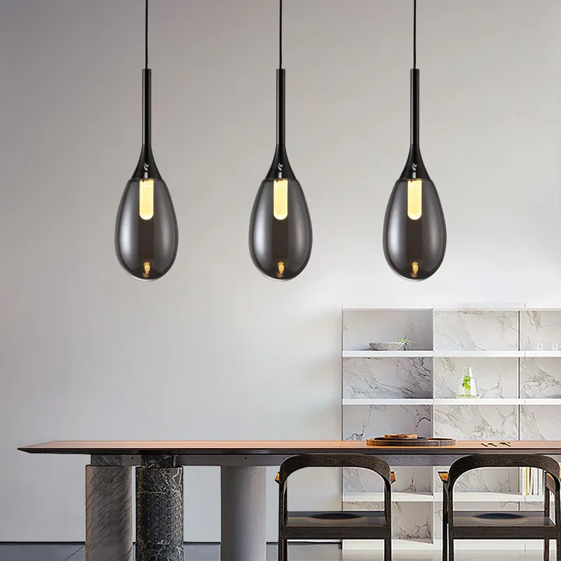 Parisone LED Pendant Light Simple industrial light fixture Indoor Living Room Nordic glass light Home Decor suspended luminaire